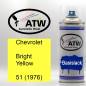 Preview: Chevrolet, Bright Yellow, 51 (1976): 400ml Sprühdose, von ATW Autoteile West.